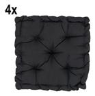 Kit Almofada Futon Oxford 40X40Cm 4 Unidades - Preto - Inspire