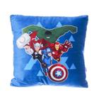Kit Almofada Infantil Geek Azul + Manta Avengers Vingadores Zona Criativa - 10140895