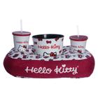 Kit Almofada Pipoca Copo Balde Hello Kitty Criança Menina Cinema Licenciado Original - Zona Criativa