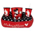 Kit Almofada Porta Pipoca Com Balde E 2 Copos Mickey Mouse