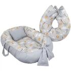 Kit Almofada Travesseiro de Amamentar Com Ninho Redutor de Berço 2 Peças Unissex Enxoval do Bebê