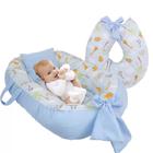 Kit Almofada Travesseiro de Amamentar Com Ninho Redutor de Berço 2 Peças Unissex Enxoval do Bebê