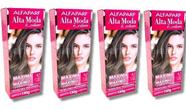 Kit Alta Moda 6.1 Louro Escuro Cinza Coloração Creme (4 Unidades) Alfaparf