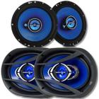 Kit Alto Falante Triaxial 6" 50W RMS Quadriaxial 6x9 90W RMS Hurricane