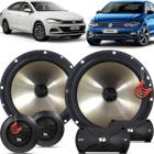 Kit Alto Falantes Dianteiros Volkswagen Virtus 2017 até 2022 - Hurricane Platino Duas Vias 320w