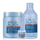 Kit Amend Gold Black Creme Amônia, Neutralizante E Reparador