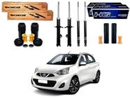 Kit amortecedor dianteiro traseiro nakata nissan march 1.0 1.6 2015 a 2020