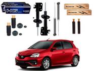 Kit amortecedor dianteiro traseiro nakata toyota etios 1.3 1.5 2017 a 2019