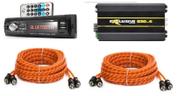 Kit amplificador exclusive 820.4 + radio kp-33bh + 2 rca 5m