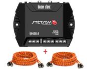 KIT AMPLIFICADOR STETSOM DIGITAL IR 400.4 com 2 CABOS RCA 5M