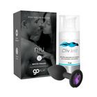 Kit Anal Plug Silicone e Joia Preto Niu e Gel Lubrificante Dessensibilizante Cliv Intt