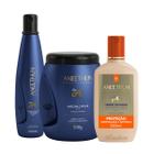 Kit Aneethun Linha A Shampoo 300ml + Mascara 500g + Creme de Silicone Proteção 250ml