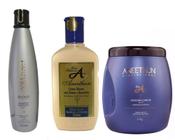 Kit Aneethun Shampoo Matizante 300ml Blond System + Creme Silicone 250g + Mascara 500g linha A