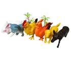 Kit Animais de Fazenda de Plástico c/ 6 Peças JR Toys