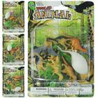 Kit animal dinossauro de pvc world animal com acessorios 10 pecas