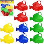 Kit animal peixe de plastico com 10 pecas 8,5x6x3,5cm - YA PLAST