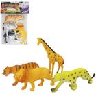 Kit animal selvagem de pvc wild animal com 4 pecas na solapa