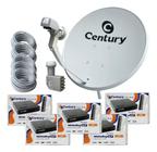 Kit antena century digital com 5 receptores