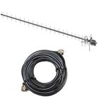 Kit Antena de Celular Rural P/ Repetidor de Sinal DUAL BAND 20 Dbi 800/850/900MHz