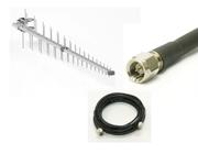 kit Antena de Celular Rural Quad Band 15dbi + Cabo Descida 10m Oi Vivo Tim Claro