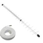 Kit Antena de TV Digital Externa 16 DBI HDTV UHF C/ Cabo 15m - Proeletronic