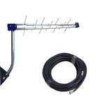 Kit Antena Externa Digital Super Log Com Mastro Cabo Coaxial