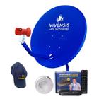 Kit antena Receptor Vivensis Vx10 Alto Ganho Parabólica Ku