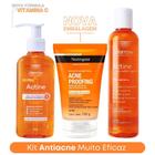 Kit Antiacne Completo Sabonete 140g + Esfoliante Facial Neutrogena + Tônico Adstringente Actine Darrow Pele Oleosa