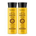 Kit AntiVolume Shampoo + Condicionador Banana Aveia Mel Para Cabelos Volumosos e Secos NatuMaxx