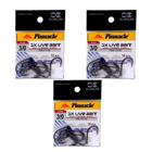 Kit Anzol de Pesca Maruri 3X Live Bait Aço Carbono N 3/0 30 Peças