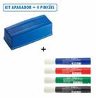 Kit Apagador Quadro Branco Flip Top + Pincel Marcador Pilot