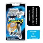 Kit Aparelho de Barbear Gillette Prestobarba 3 pack 4un No Atacado com 18 Unid