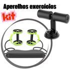 Kit aparelho ginasticacom tensor faixa elástica + aparelho abdominal exercícios fortalecer musculatura nervo músculos