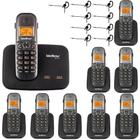 Kit Aparelho Telefone TS 5150 Bina 2 Linhas 8 Ramal Headset