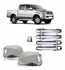 Kit Aplique Capa Cromada Retrovisor Maçanetas Hilux 2006 - Shekparts