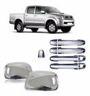 Kit Aplique Capa Cromada Retrovisor Maçanetas Hilux 2007 - Shekparts