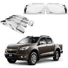 Kit Aplique Cromado Maçaneta Retrovisor Chevrolet S10 2016 - Shekparts