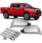 Kit Aplique Cromado Maçaneta Retrovisor Hilux 2016 A 2019