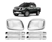 Kit Aplique Cromado Maçaneta Retrovisor Nissan Frontier 2011 - Shekparts