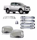 Kit Aplique Cromado Maçaneta Retrovisor Traseira Hilux 2008 - Shekparts