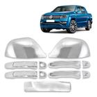 Kit Aplique Cromado Maçaneta Traseira + Maçaneta Dianteira + Retrovisor Amarok