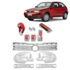 Kit Aplique Maçaneta+Retrovisor+Kit Chrome+Aplique Grade Dianteira Parati/Saveiro/Gol G2 1995 a 1999 - SHEKPARTS