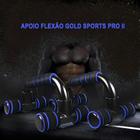 Kit Apoio Para Flexão Gold Sports Pro II em Pvc e PP - 2 Unds Mais Uma Mesh Bag