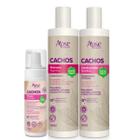 Kit Apse Cabelos Cacheados Hidratação Shampoo, Condicionador e Mousse (3 Itens)