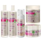 Kit Apse Cachos Completo 5 Produtos Com Mousse E Ativador Tratamento Capilar Cacheado Vegano