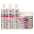 Kit Apse Cachos Shampoo + Condicionador + Gelatina + Ativador Cachos Profissional Completo