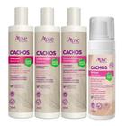 Kit Apse Cachos Shampoo + Condicionador + Mousse + Gelatina Tratamento Capilar Cacheado Vegano