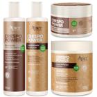 Kit Apse Crespo Power Shampoo + Condicionador + Mascara + Creme De Pentear Profissional Completo