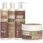 Kit Apse Crespo Power Shampoo Condicionador Mascara Gelatina Ativadora Grande Completo Vegano