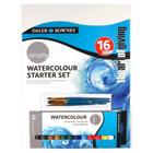 Kit Aquarela Daler Rowney 16 Peças Tinta + Pincel + Painel